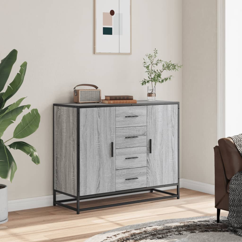 Skänk -Ek 92X35X76 Cm Konstruerat Trä