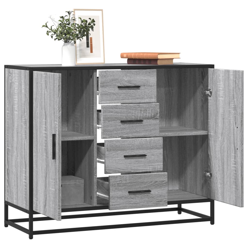 Skänk -Ek 92X35X76 Cm Konstruerat Trä