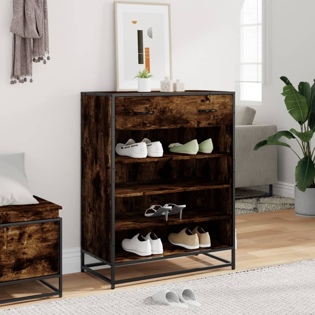 Skoskåp 75X38X97,5 Cm Konstruerat Trä Och Metall