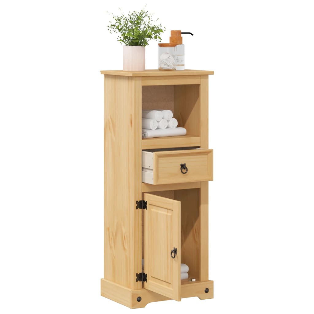 Badrumsskåp Corona 45X33X110 Cm Massiv Furu