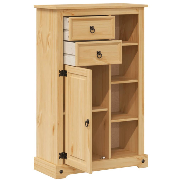 Badrumsskåp Corona 70X33X110 Cm Massiv Furu