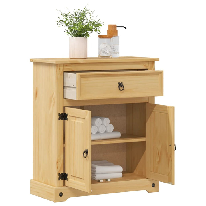 Badrumsskåp Corona 70X33X80 Cm Massiv Furu