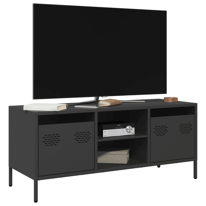 Tv-Bänk 101,5X39X43,5 Cm Kallvalsat Stål