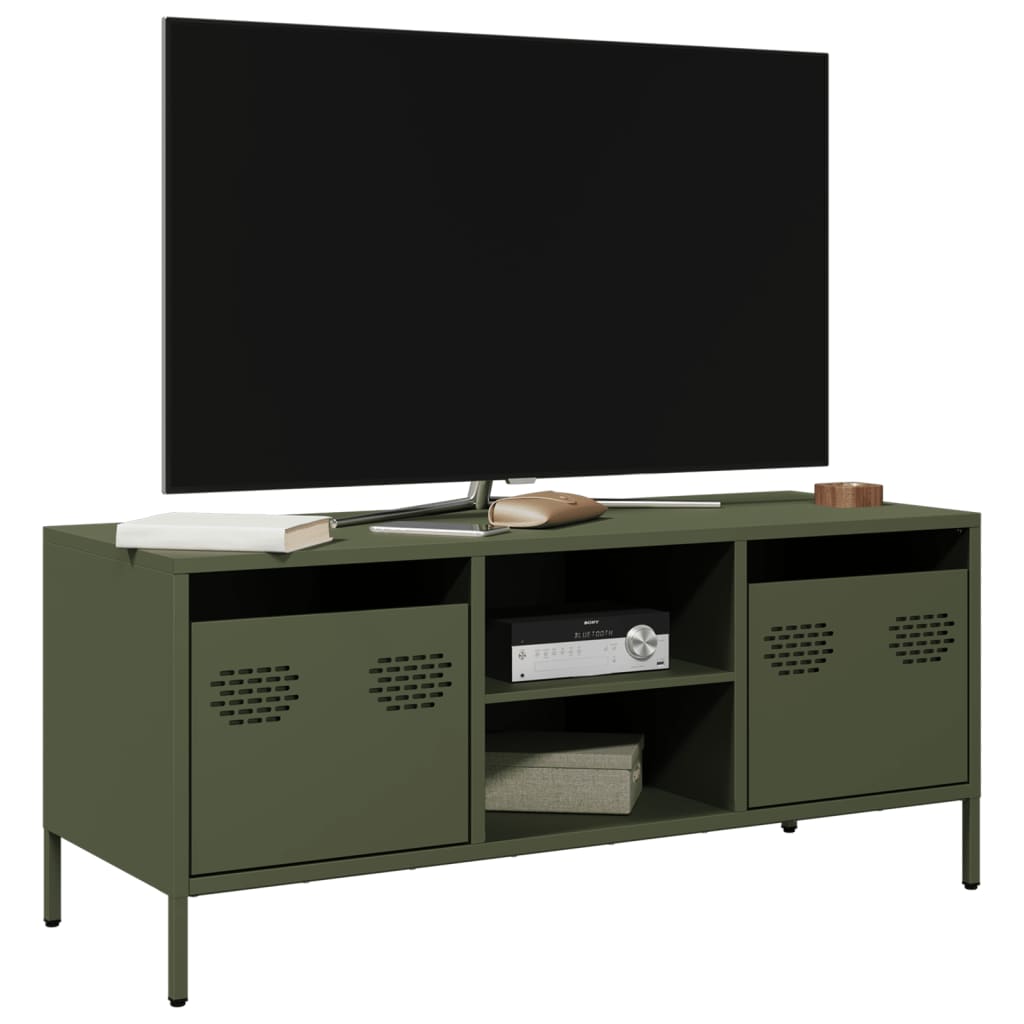 Tv-Bänk 101,5X39X43,5 Cm Kallvalsat Stål