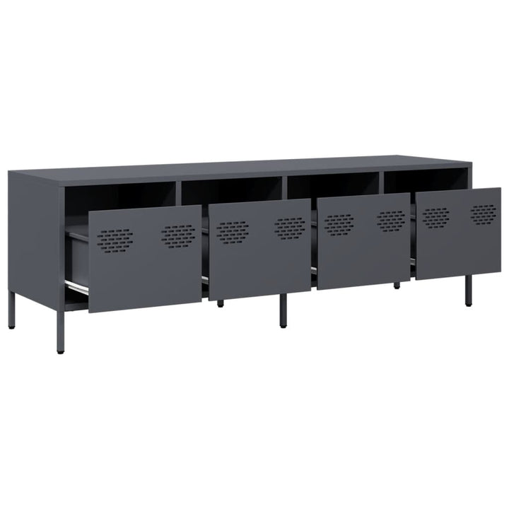 Tv-Bänk 135X39X43,5 Cm Kallvalsat Stål