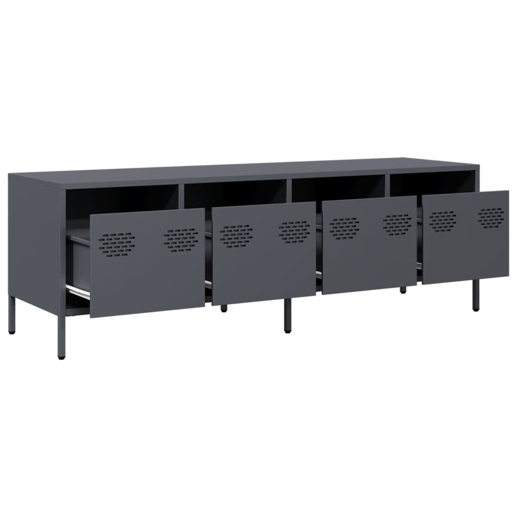 Tv-Bänk 135X39X43,5 Cm Kallvalsat Stål