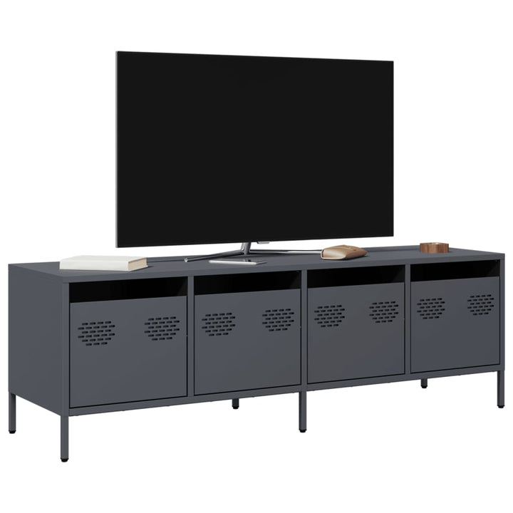 Tv-Bänk 202X39X43,5 Cm Kallvalsat Stål