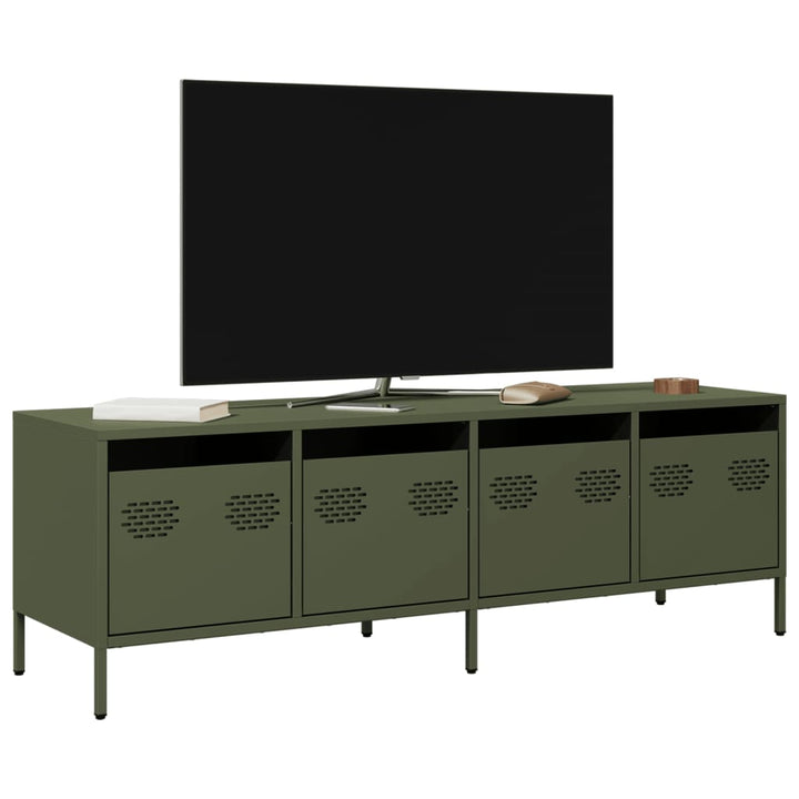 Tv-Bänk 202X39X43,5 Cm Kallvalsat Stål