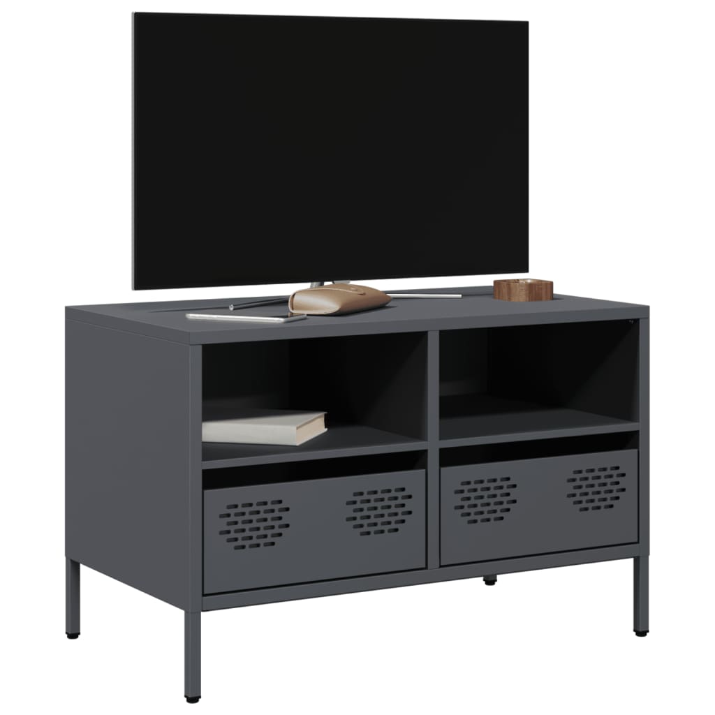 Tv-Bänk 202X39X43,5 Cm Kallvalsat Stål