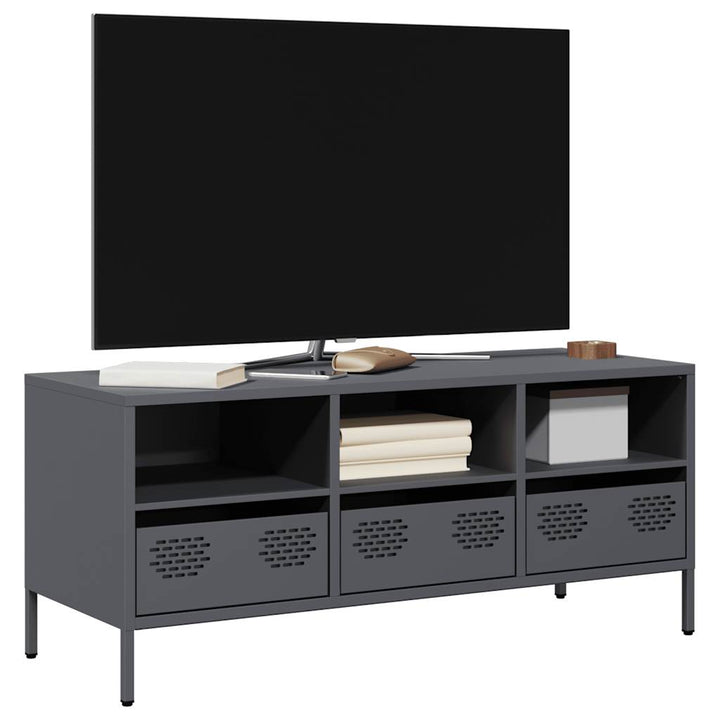 Tv-Bänk 202X39X43,5 Cm Kallvalsat Stål
