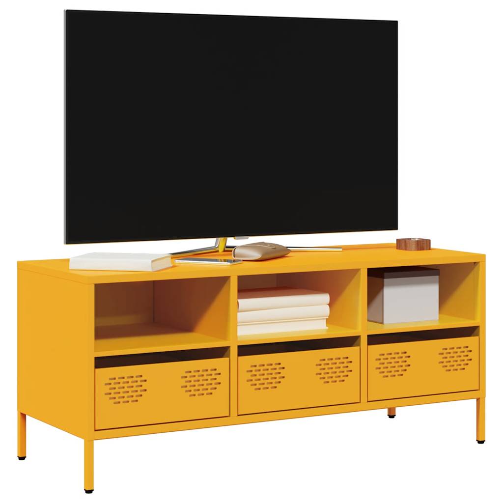 Tv-Bänk 202X39X43,5 Cm Kallvalsat Stål