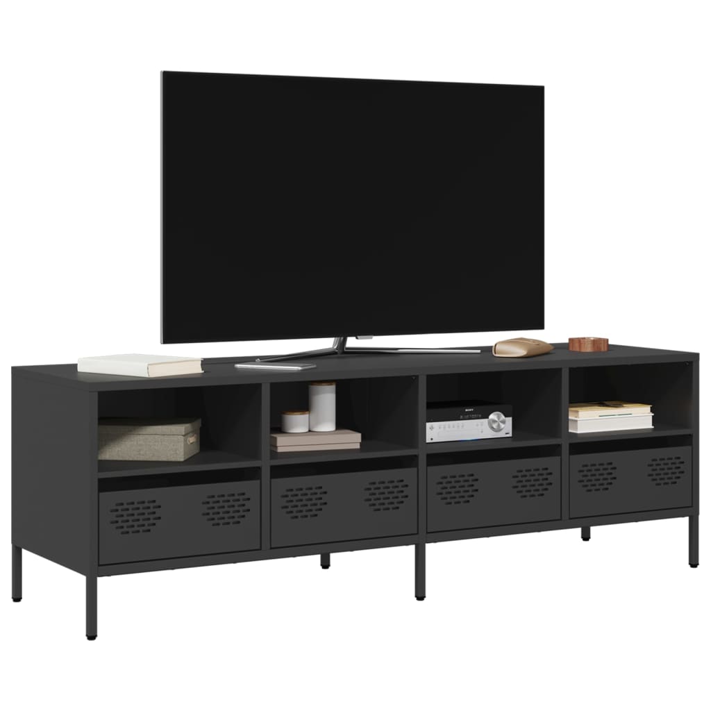 Tv-Bänk 202X39X43,5 Cm Kallvalsat Stål