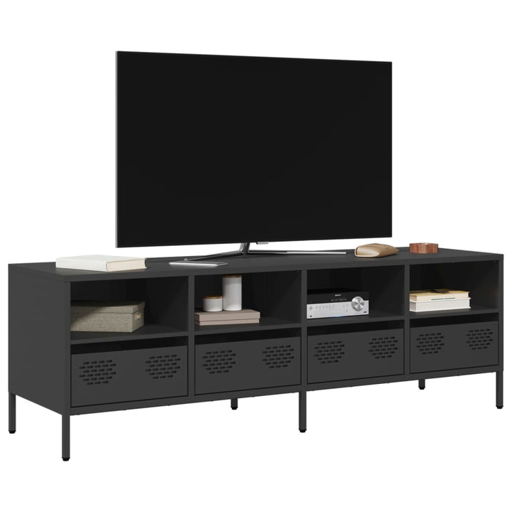 Tv-Bänk 202X39X43,5 Cm Kallvalsat Stål