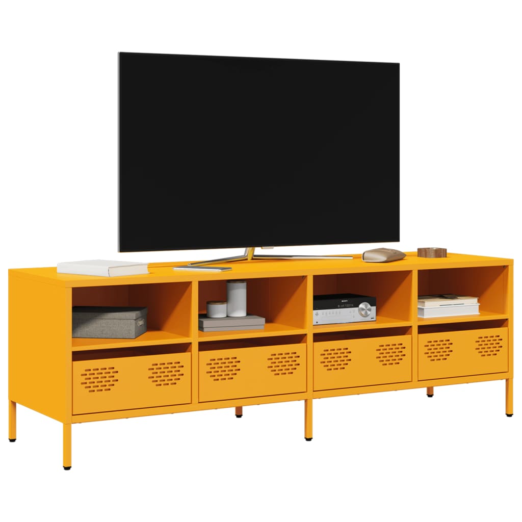 Tv-Bänk 202X39X43,5 Cm Kallvalsat Stål