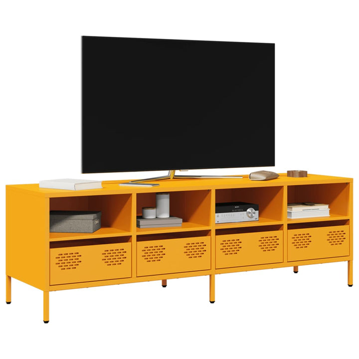 Tv-Bänk 202X39X43,5 Cm Kallvalsat Stål