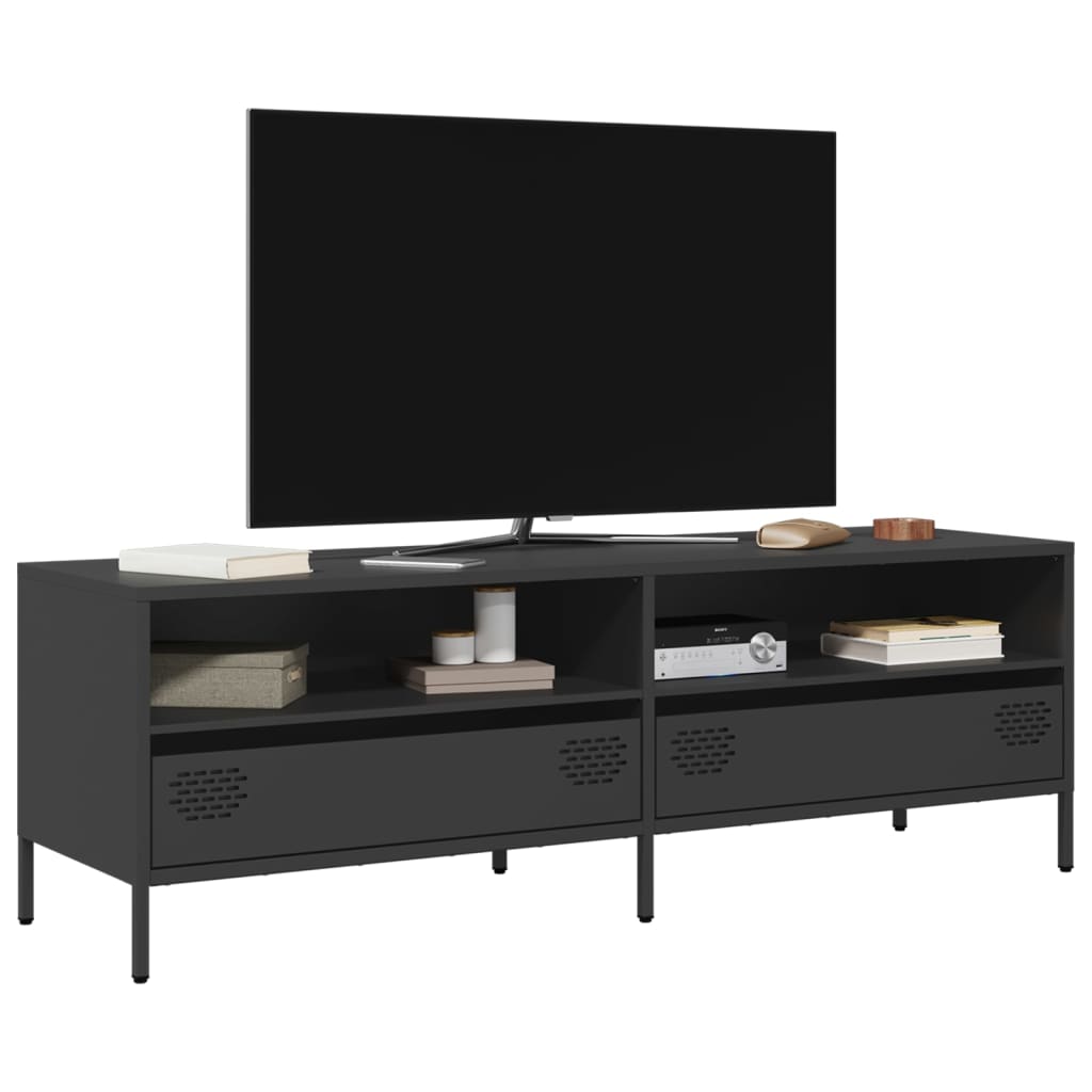 Tv-Bänk 202X39X43,5 Cm Kallvalsat Stål