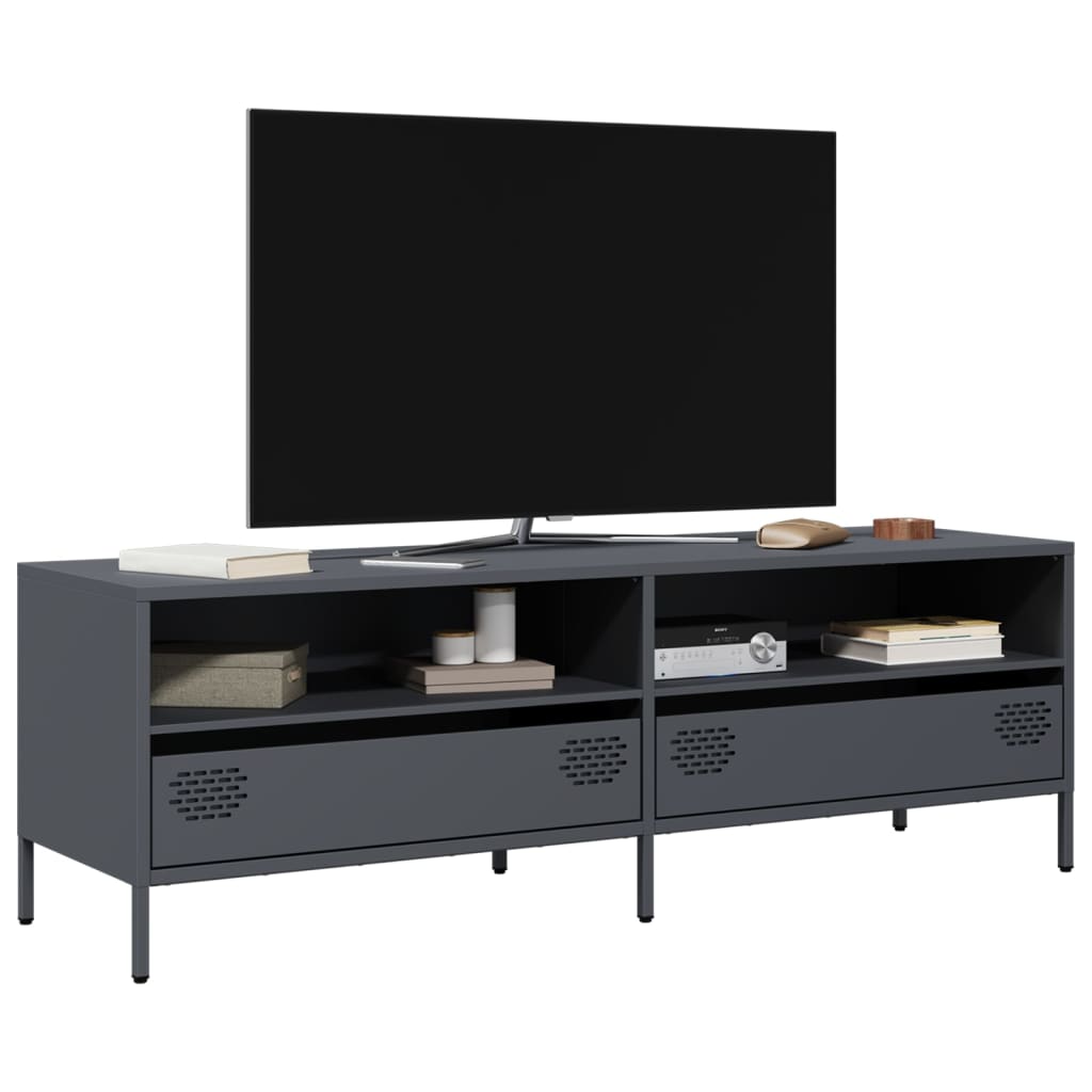 Tv-Bänk 202X39X43,5 Cm Kallvalsat Stål