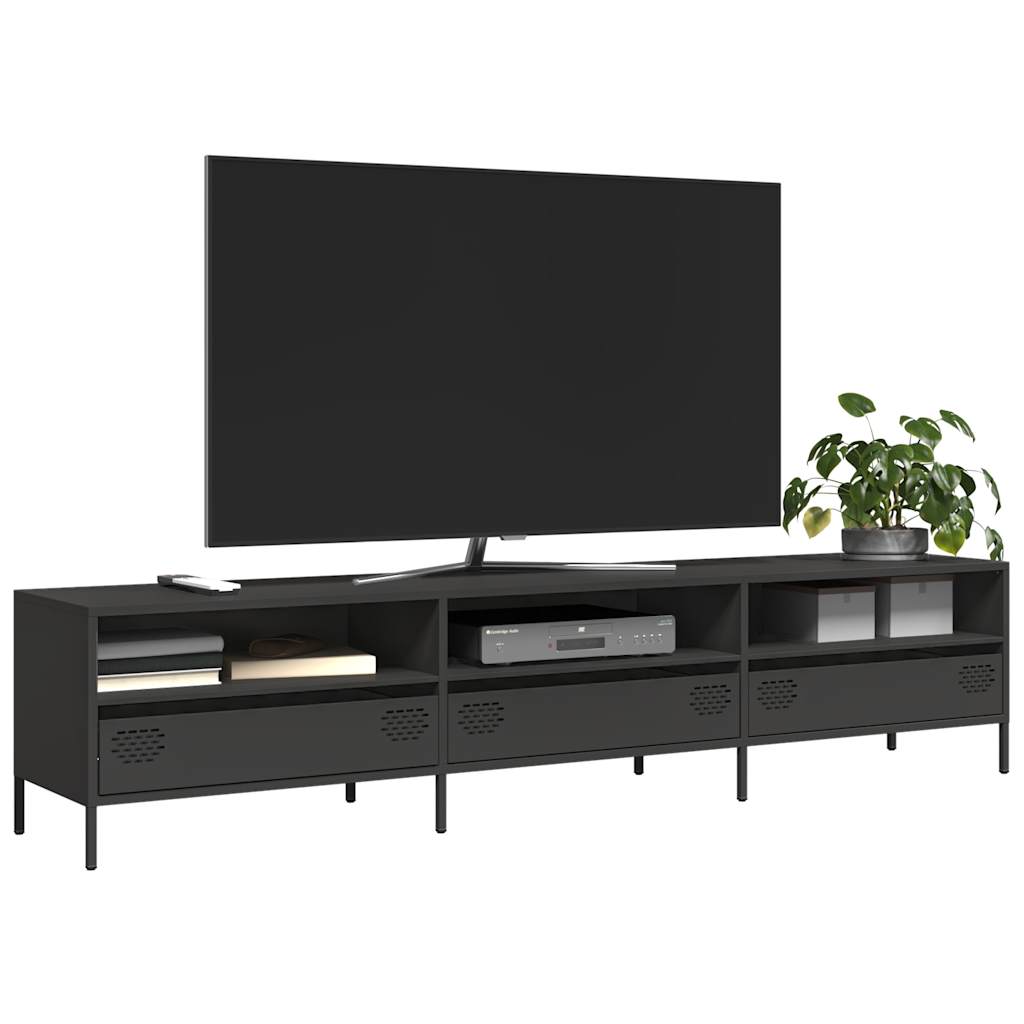 Tv-Bänk 202X39X43,5 Cm Kallvalsat Stål
