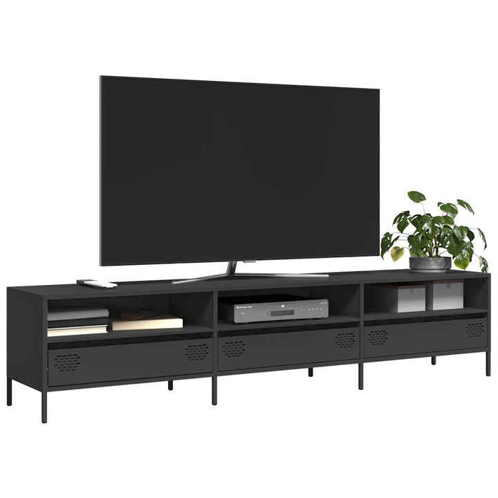 Tv-Bänk 202X39X43,5 Cm Kallvalsat Stål