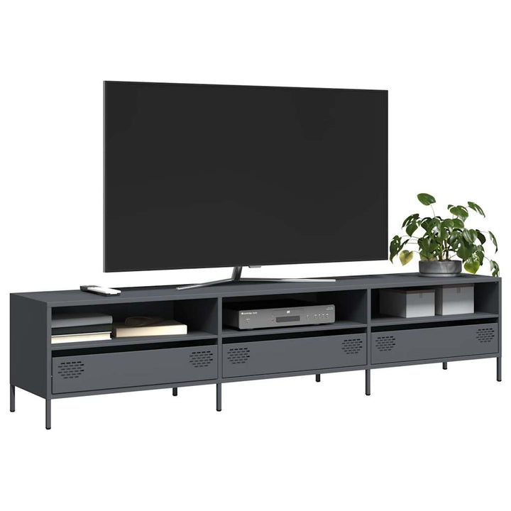 Tv-Bänk 202X39X43,5 Cm Kallvalsat Stål