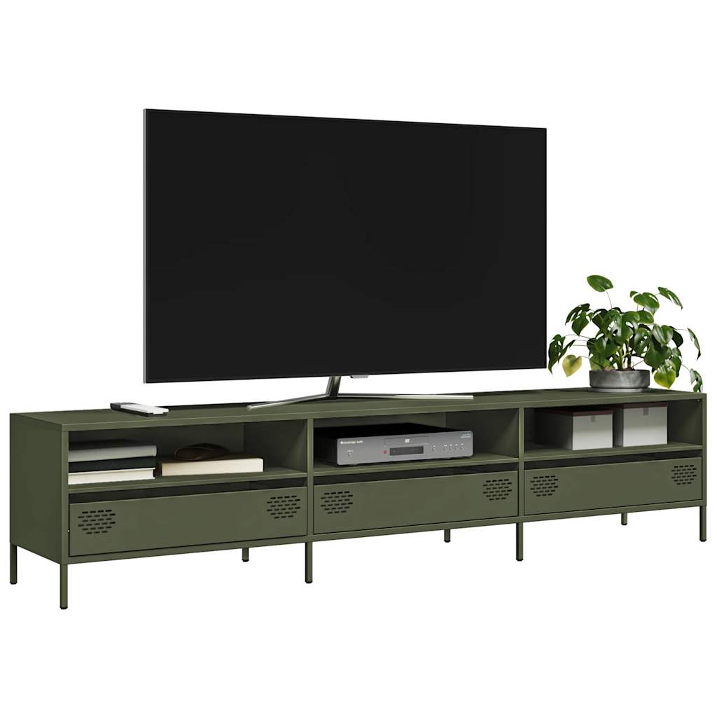 Tv-Bänk 202X39X43,5 Cm Kallvalsat Stål