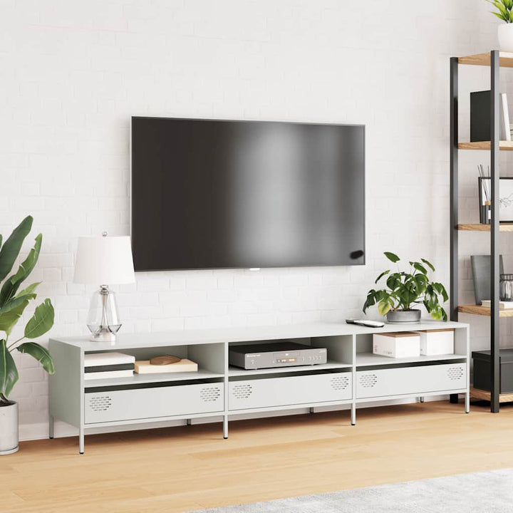 Tv-Bänk 202X39X43,5 Cm Kallvalsat Stål