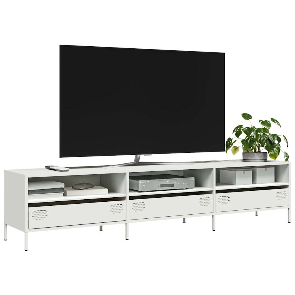 Tv-Bänk 202X39X43,5 Cm Kallvalsat Stål