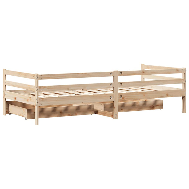 Dagbädd Med Lådor Massiv Furu