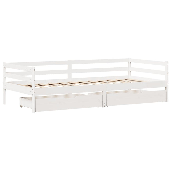 Dagbädd Med Lådor 90X200 Cm Massiv Furu