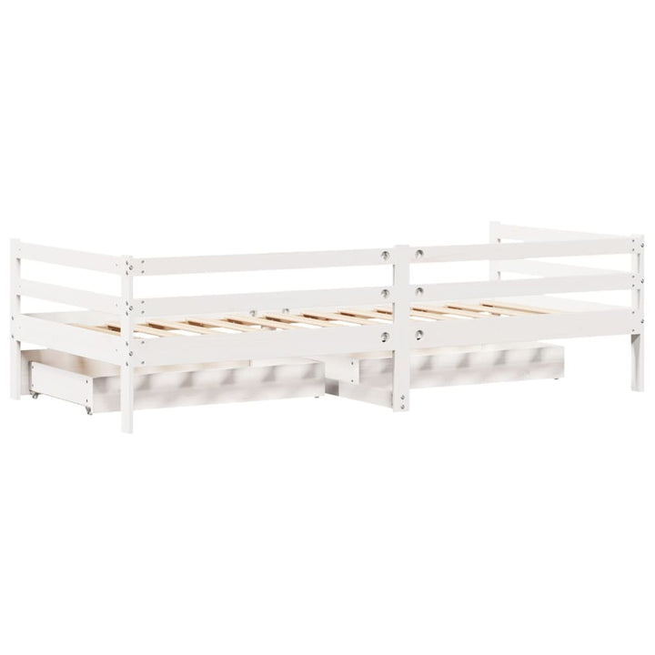 Dagbädd Med Lådor 90X200 Cm Massiv Furu