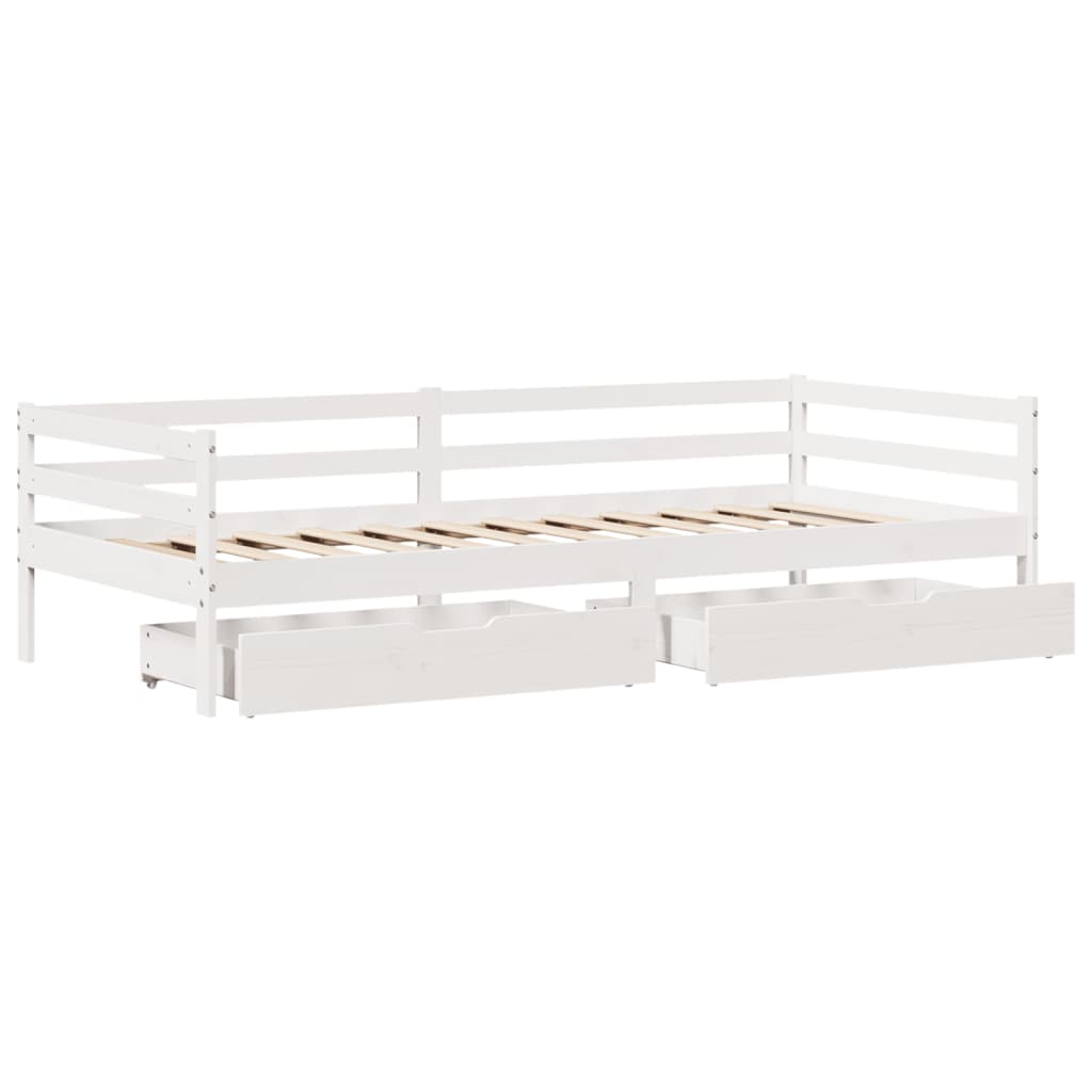 Dagbädd Med Lådor 90X200 Cm Massiv Furu