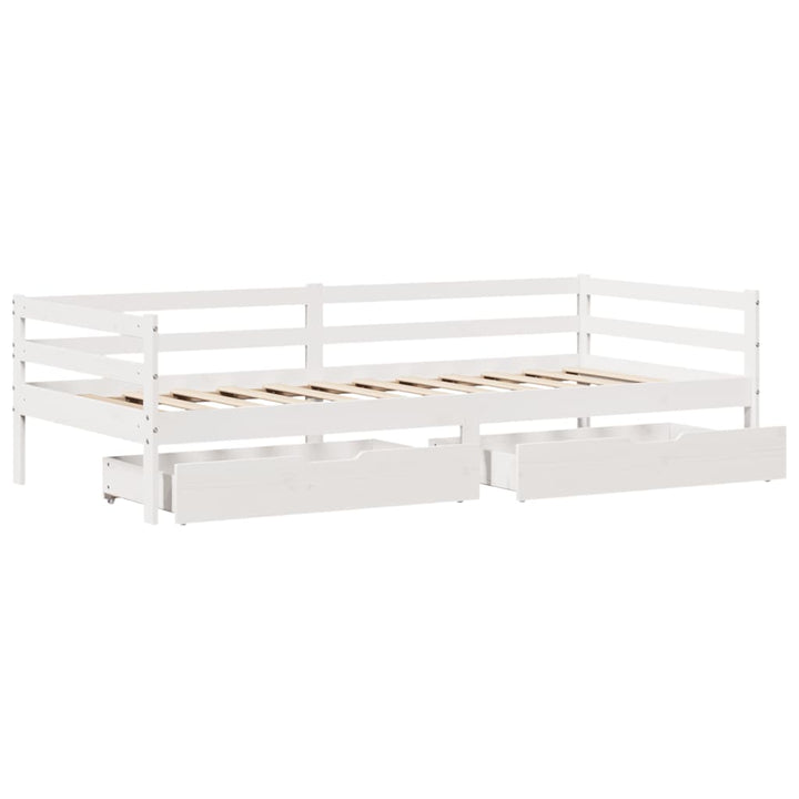 Dagbädd Med Lådor 90X200 Cm Massiv Furu