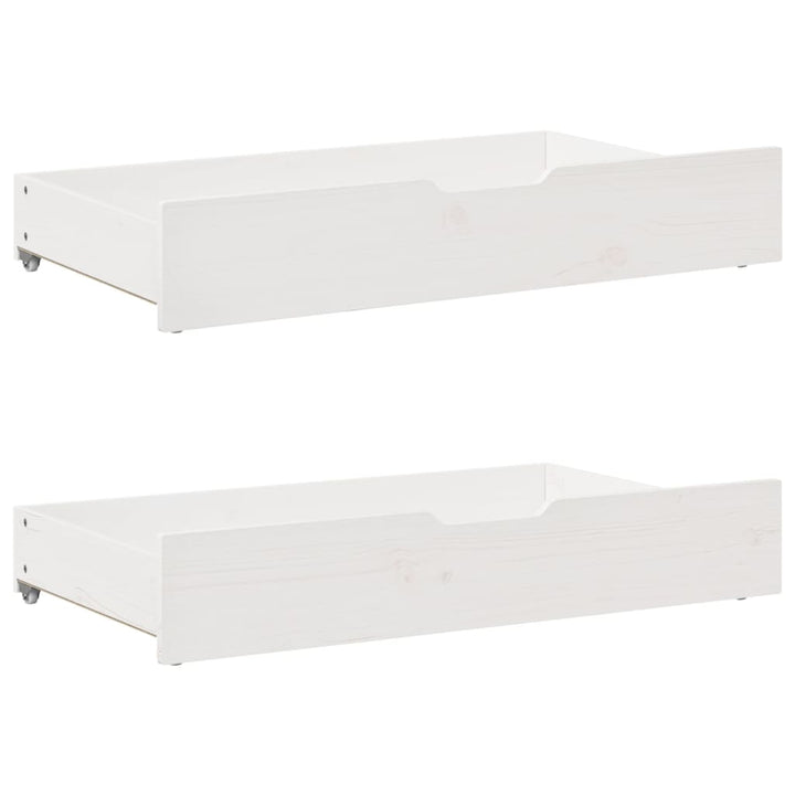 Dagbädd Med Lådor Vit 90X200 Cm Massiv Furu