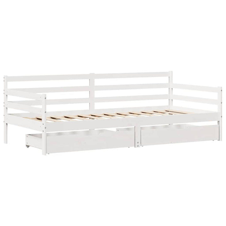 Dagbädd Med Lådor 90X200 Cm Massiv Furu