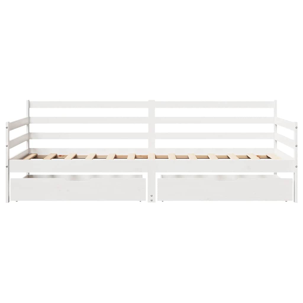 Dagbädd Med Lådor 90X200 Cm Massiv Furu