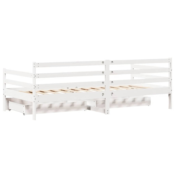 Dagbädd Med Lådor 90X200 Cm Massiv Furu