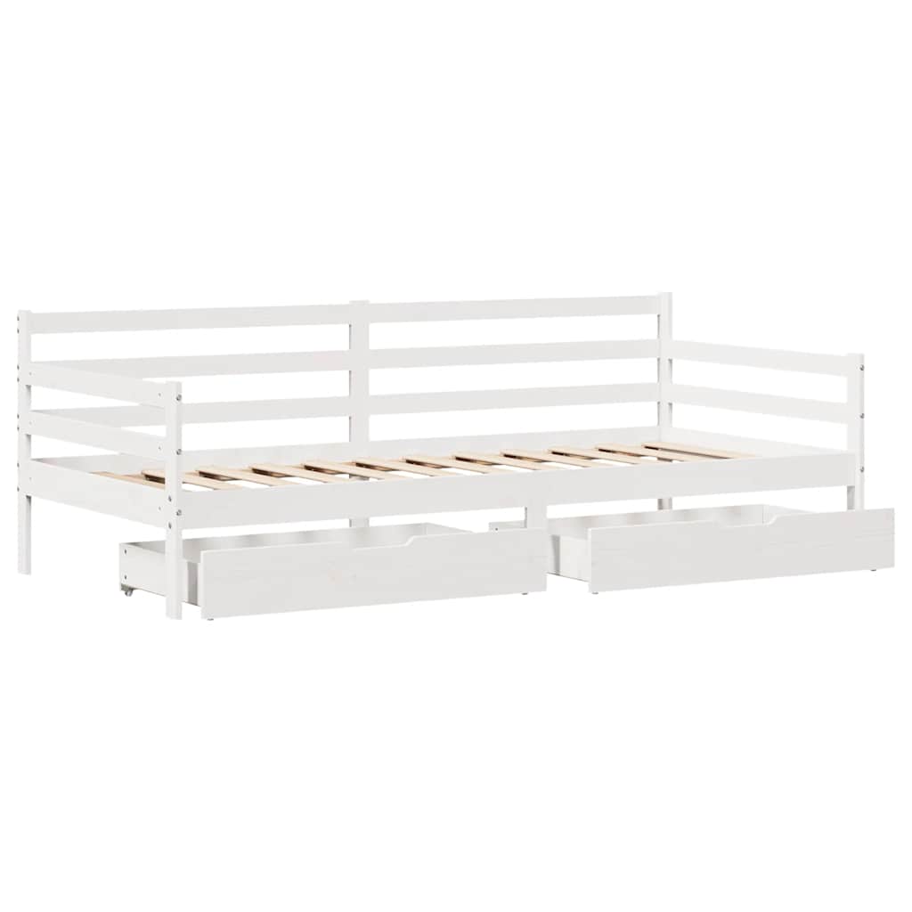 Dagbädd Med Lådor 90X200 Cm Massiv Furu