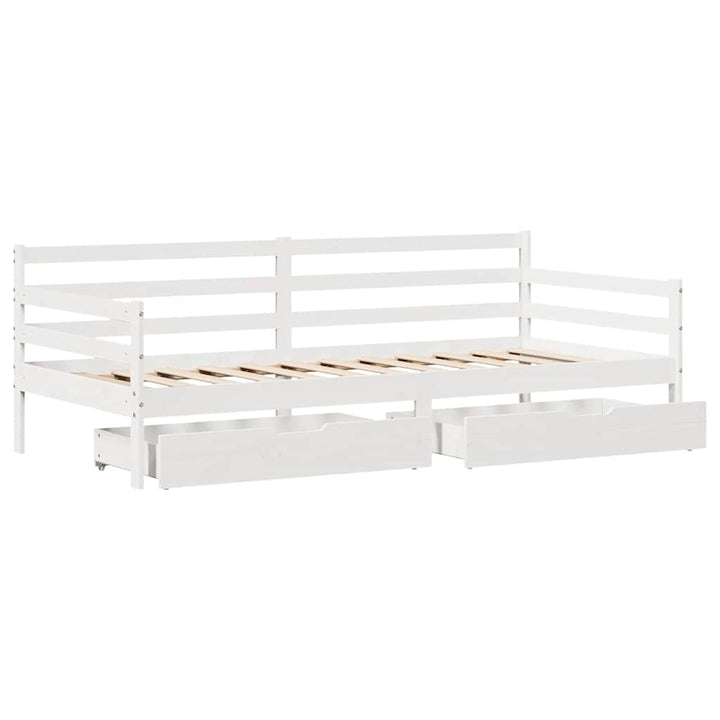 Dagbädd Med Lådor 90X200 Cm Massiv Furu