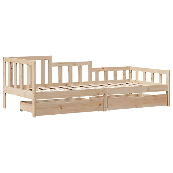 Dagbädd Med Lådor Massiv Furu