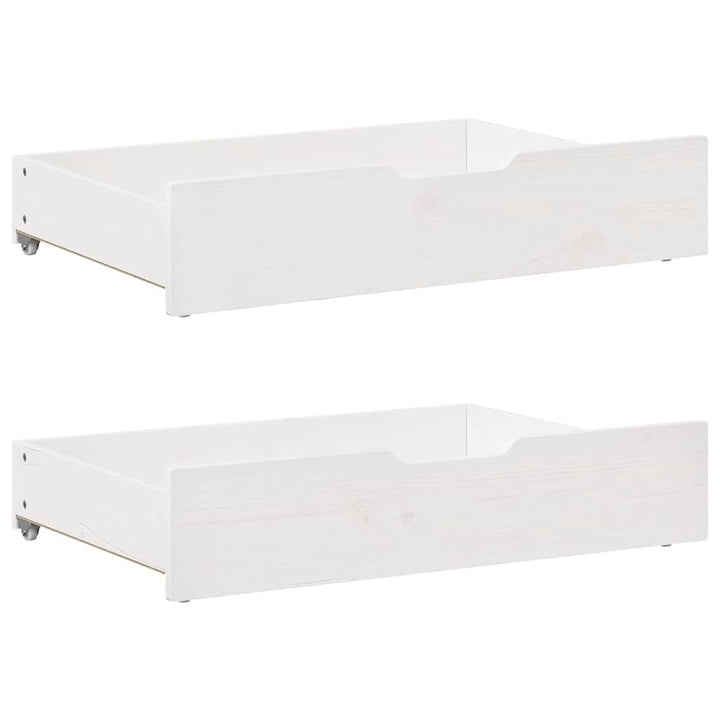 Dagbädd Med Lådor Vit 90X200 Cm Massiv Furu