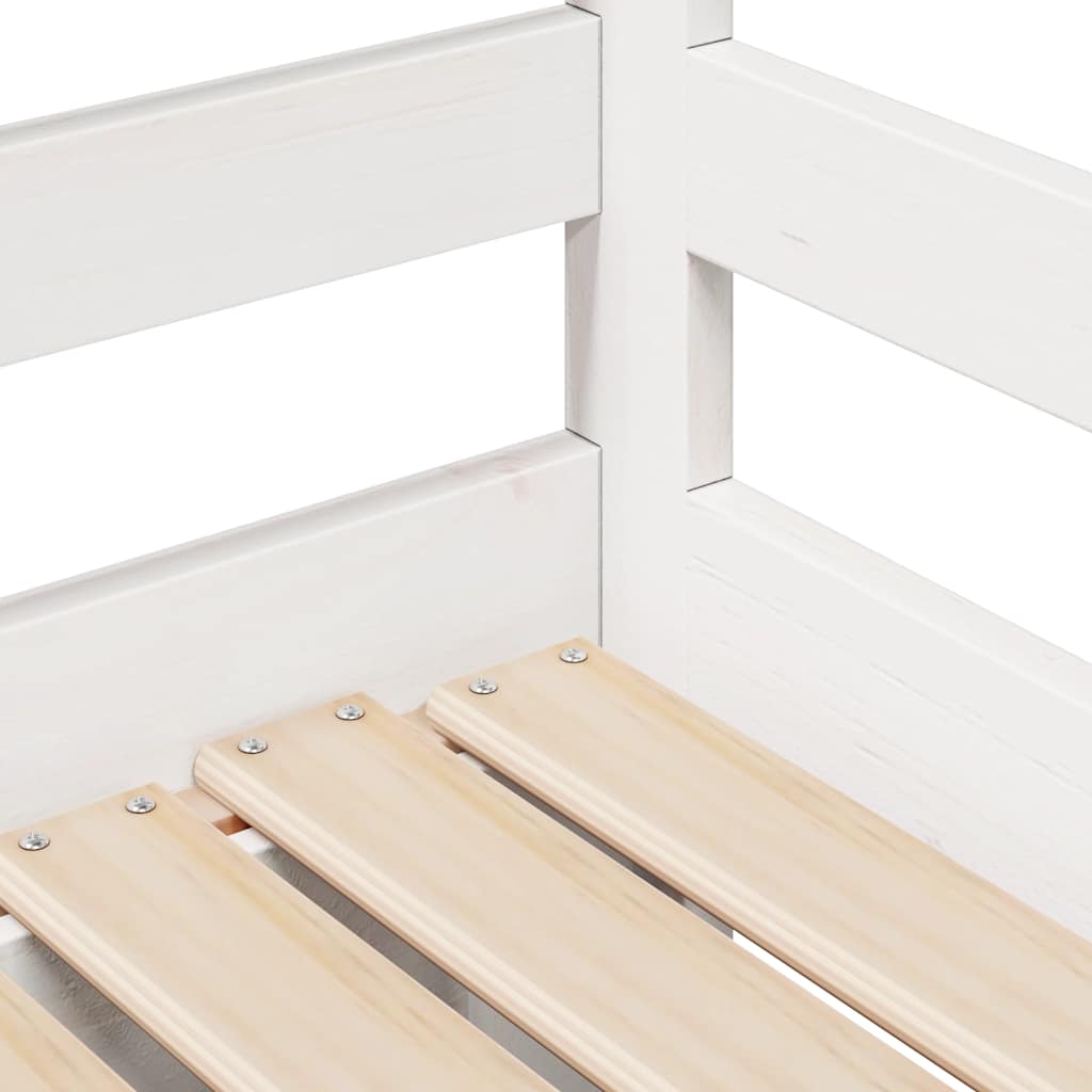 Dagbädd Med Lådor Vit 90X200 Cm Massiv Furu