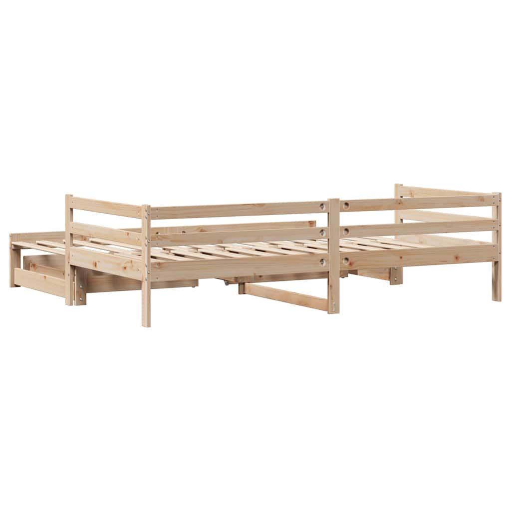 Dagbädd Utdragbar Med Lådor Utan Madrass 80X200 Cm