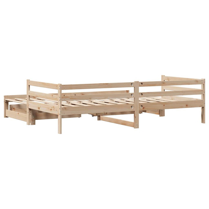 Dagbädd Utdragbar Med Lådor Utan Madrass 80X200 Cm