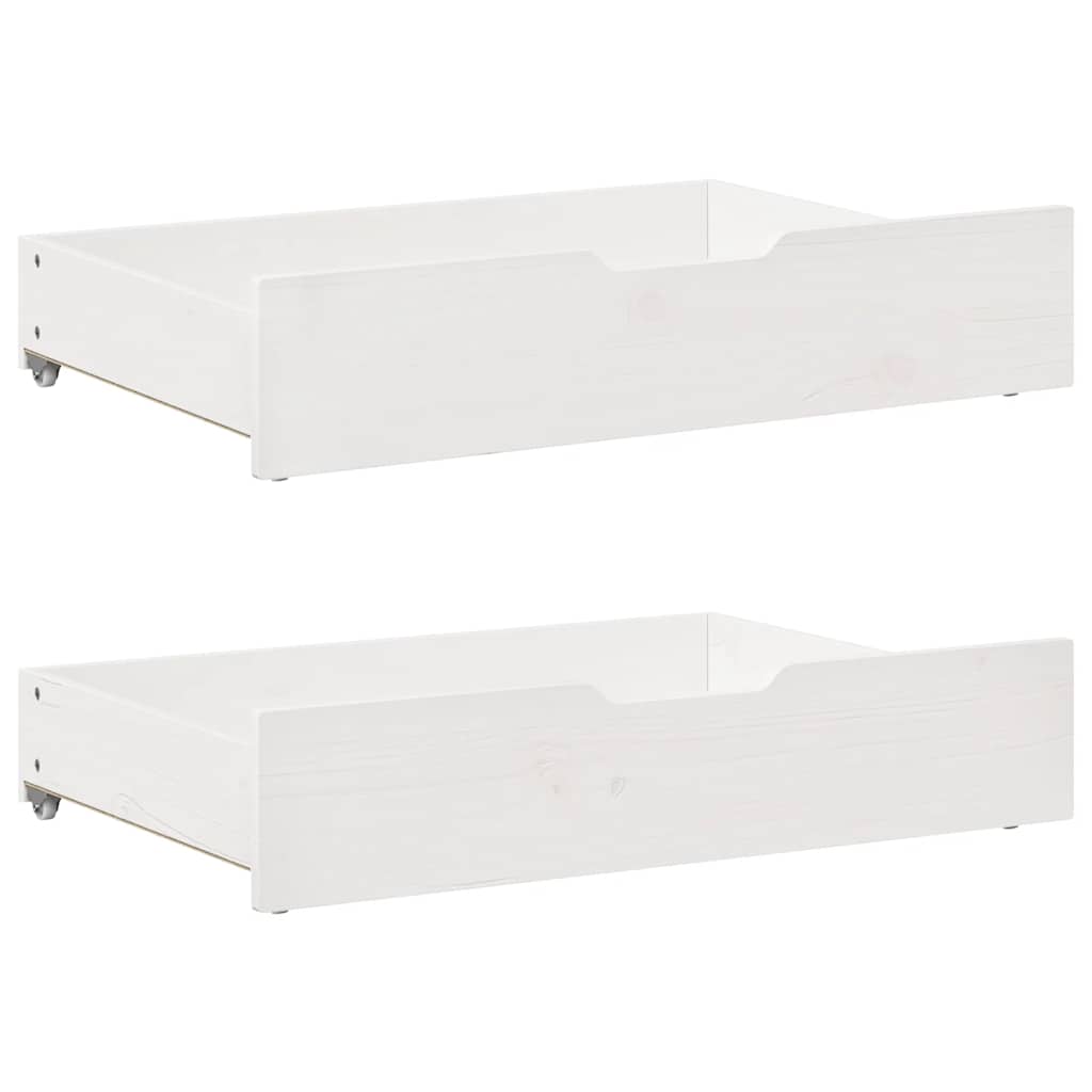 Dagbädd Utdragbar Med Lådor Utan Madrass Vit 80X200 Cm
