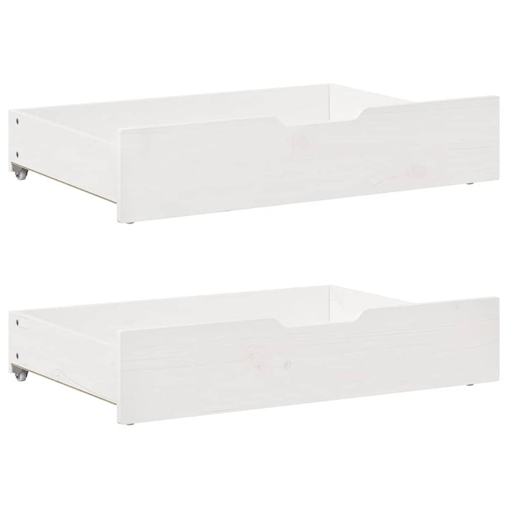 Dagbädd Utdragbar Med Lådor Utan Madrass Vit 80X200 Cm