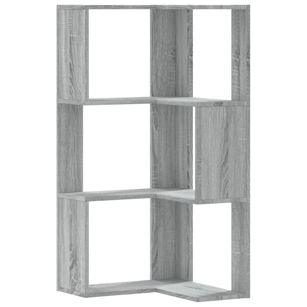 Bokhylla Hörn 3 Hyllplan 50X50X102Cm Konstruerat Trä