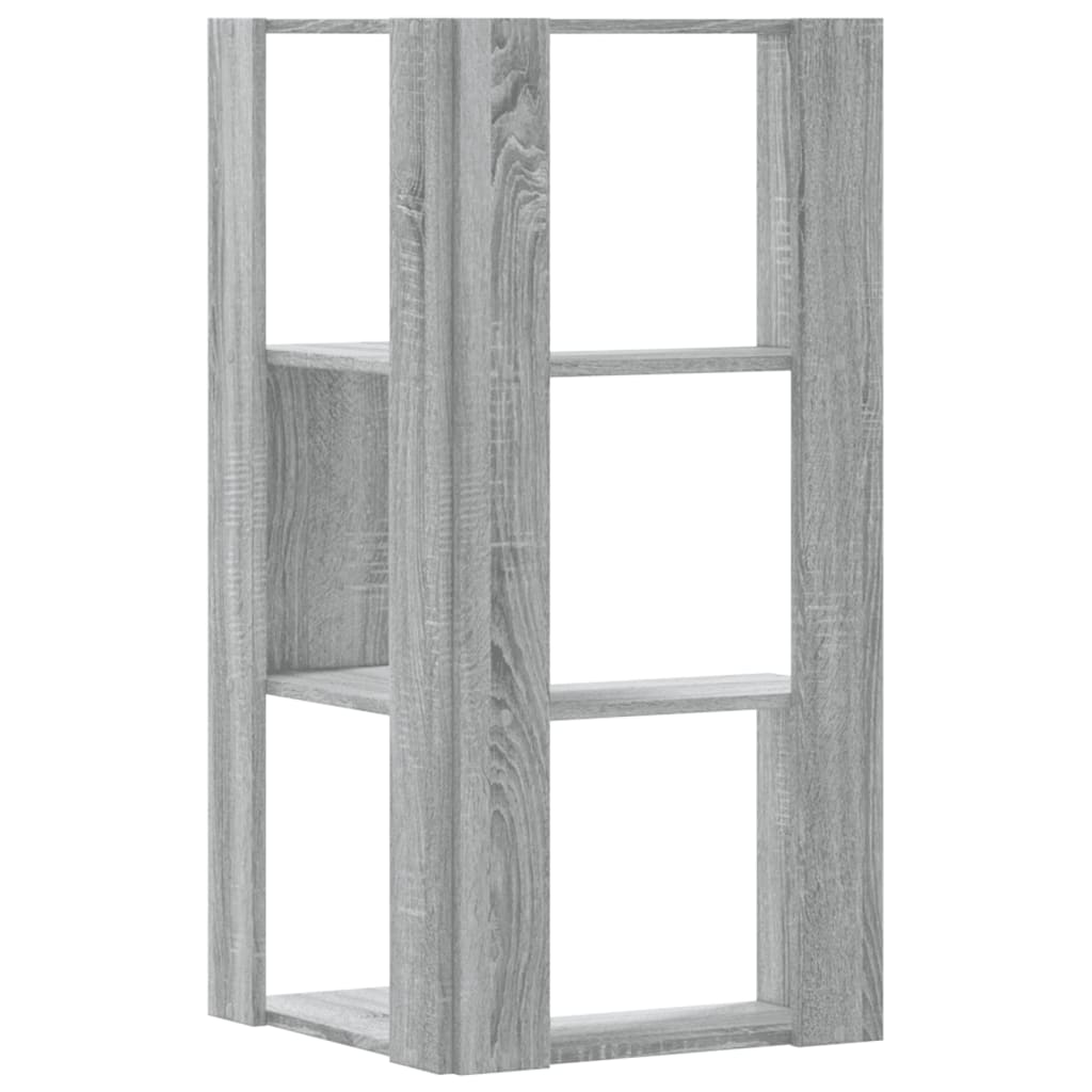 Bokhylla Hörn 3 Hyllplan 50X50X102Cm Konstruerat Trä