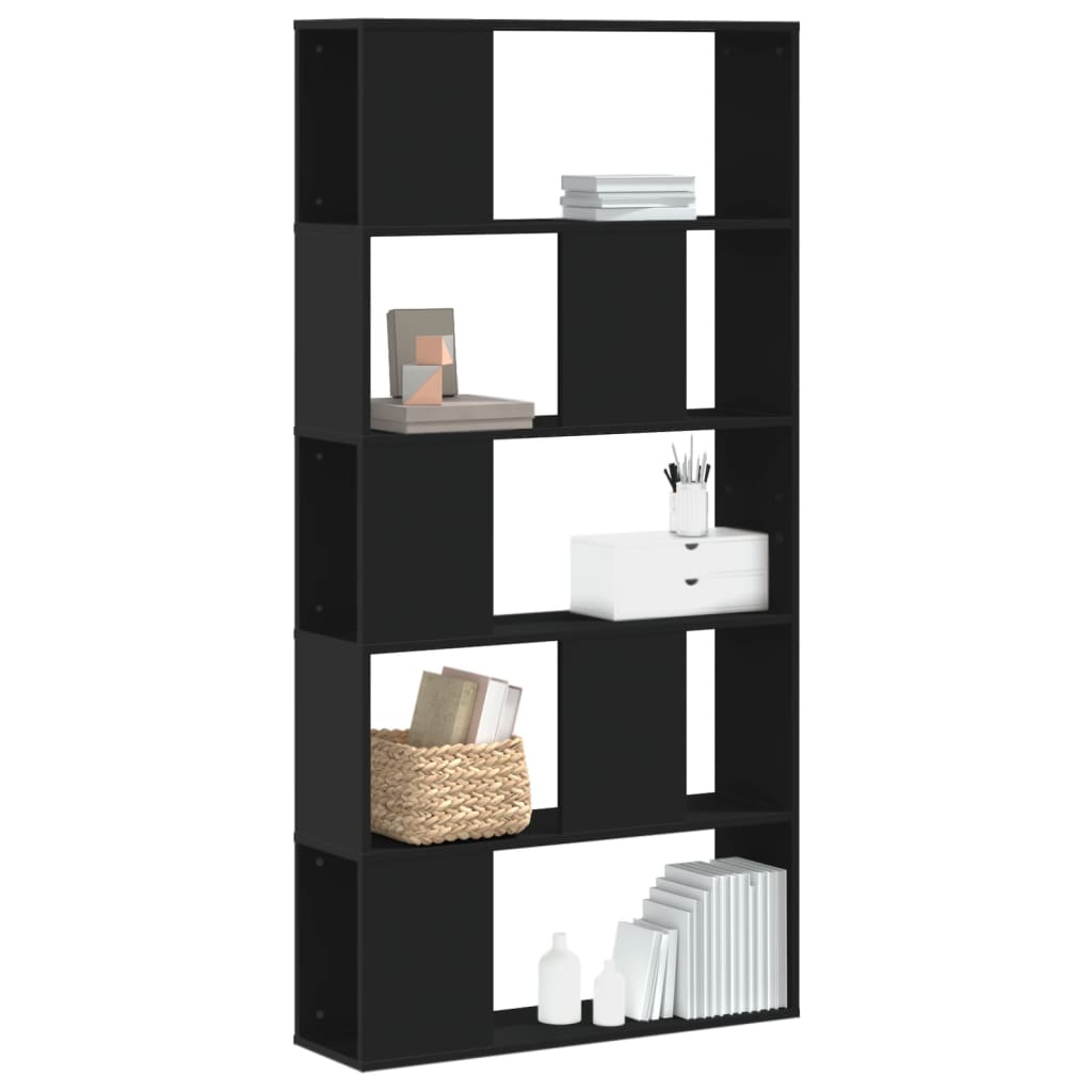Bokhylla 5 Hyllplan Rökig Ek 80,5X23,5X162,5Cm Konstruerat Trä