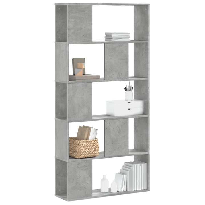 Bokhylla 5 Hyllplan Rökig Ek 80,5X23,5X162,5Cm Konstruerat Trä