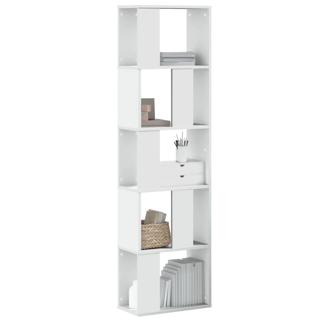 Bokhylla 5 Hyllplan Rökig Ek 80,5X23,5X162,5Cm Konstruerat Trä